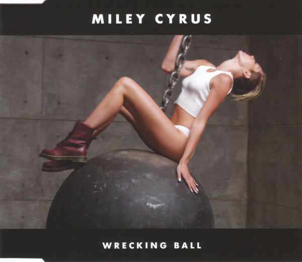 Miley Cyrus wrecking ball single cover