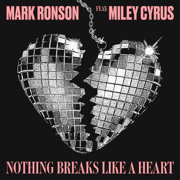 Markas Ronsonas ir Miley Cyrusas nieko nelūžta kaip vienas širdelės viršelis