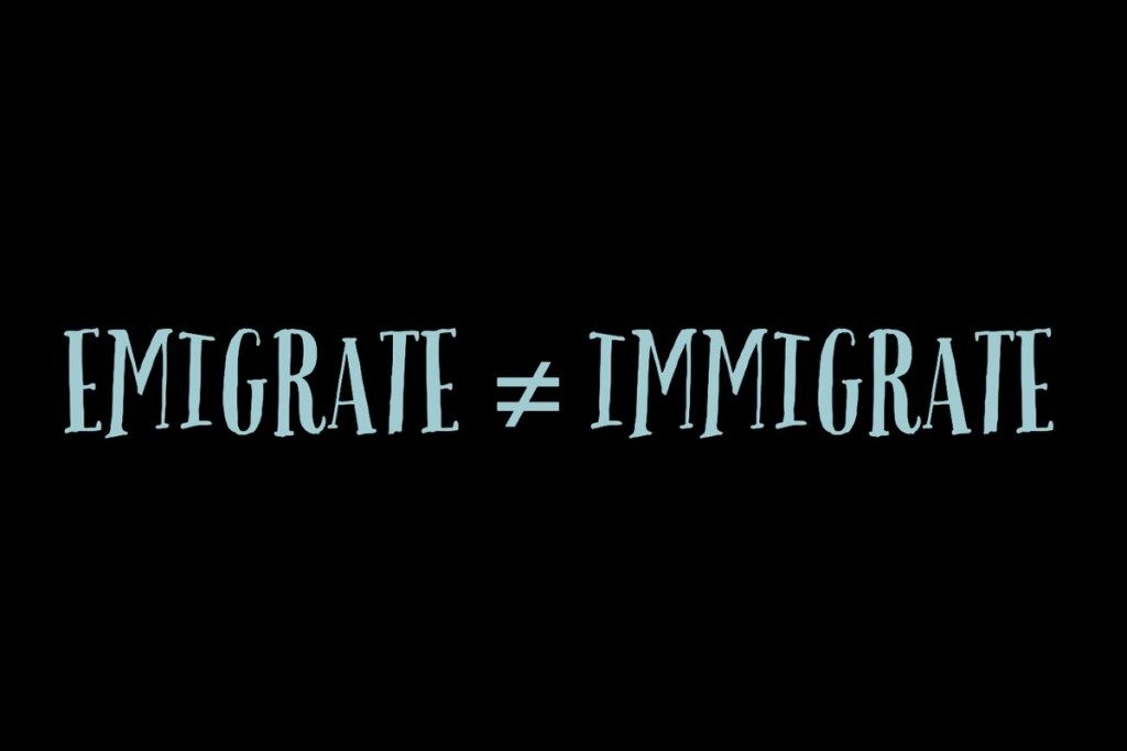 Emigrēt un imigrēt parasti ir sajaukti vārdi