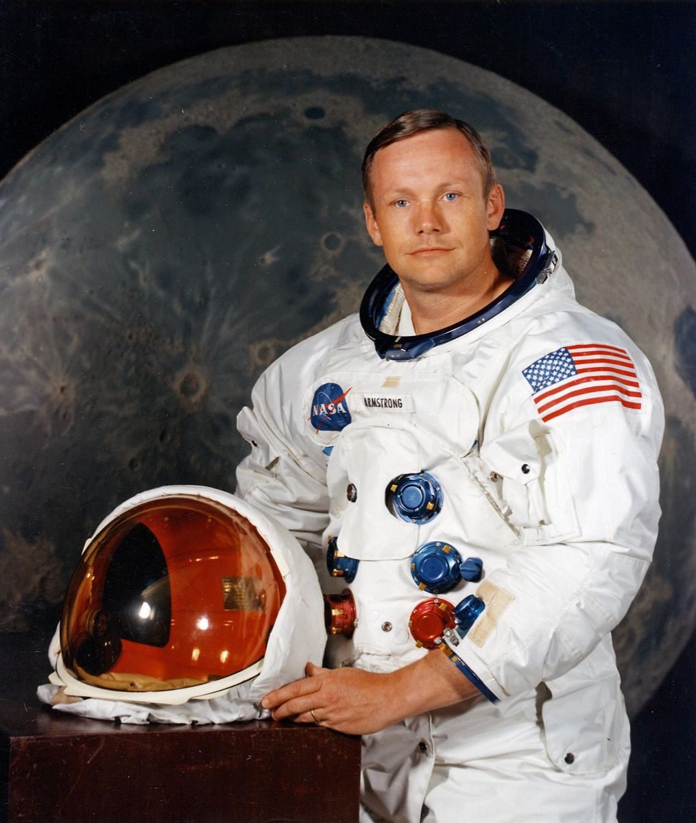 E4JPW1 Neil Armstrong, portret poveljnika Apolla 11 Neila A. Armstronga. Posnetek slike 1969. Natančen datum ni znan.