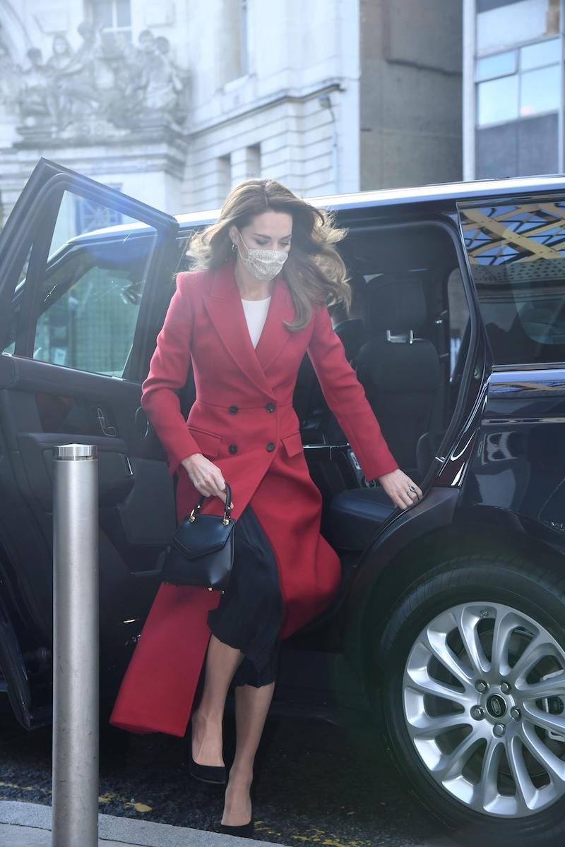 Kembridžo hercogienė Kate Middleton lankosi „Hold Still“ kampanijos starte Vaterlo stotyje, Londone, Didžiojoje Britanijoje, 2020 m. Spalio 20 d.