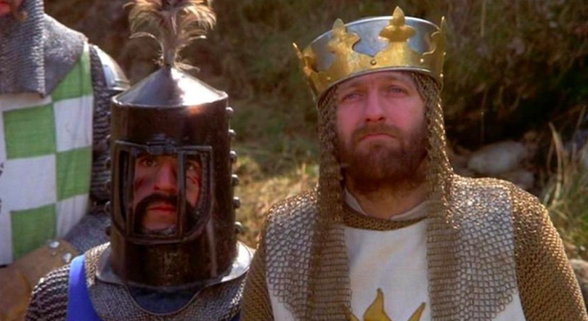 Terijs Džonss un Greiems Čepmens filmā Monty Python un Svētais Grāls