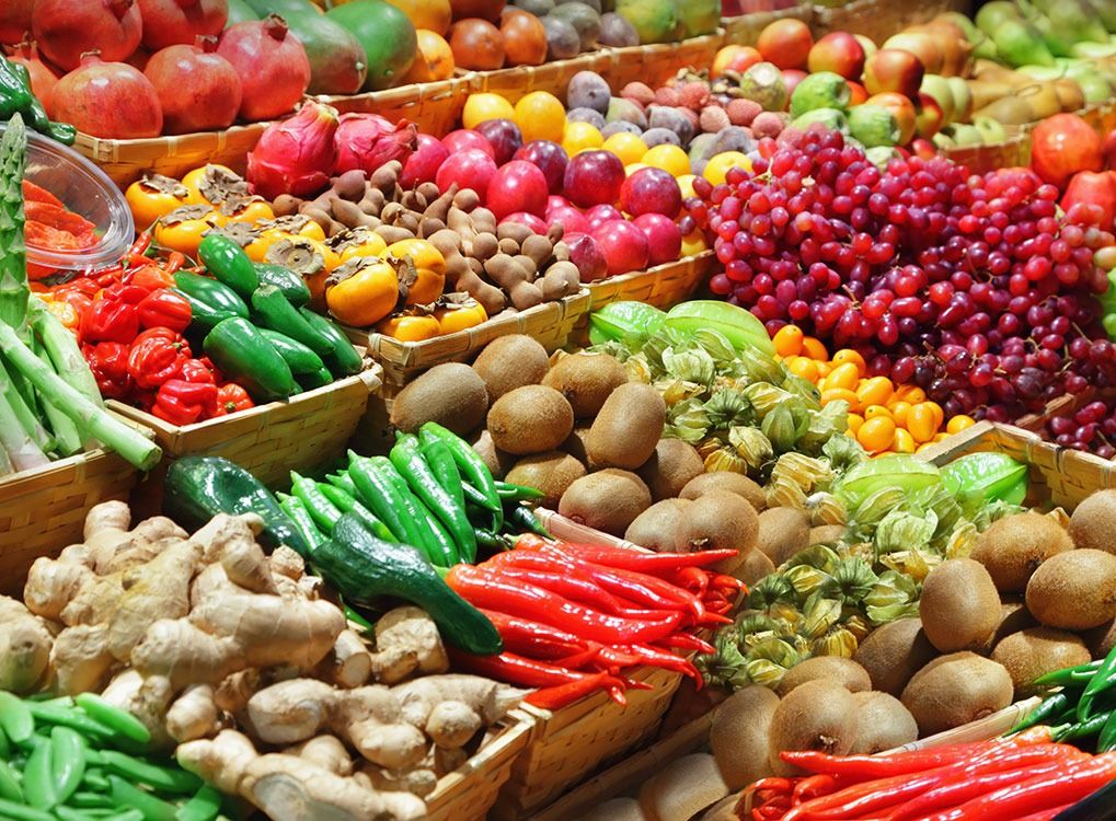 mercado de agricultores de verduras