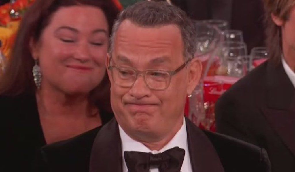 Diese Reaktion von Tom Hanks auf die Golden Globes ist jetzt ein Meme