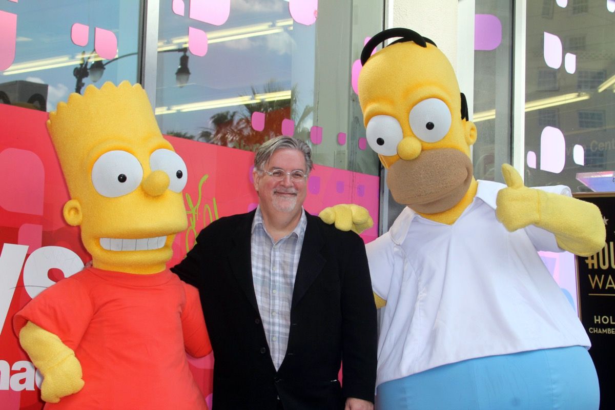 Matt Groening s Homerem a Bartem Simpsonem