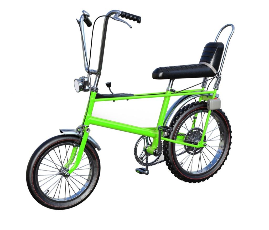 3D-Rendering-Retro-Zerhacker-Fahrrad mit Ledersattel isoliert