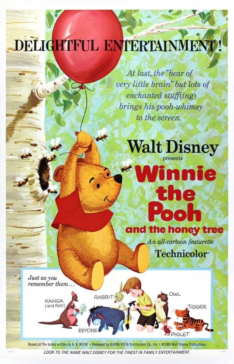 poster filem walt disney untuk winnie the pooh 1966