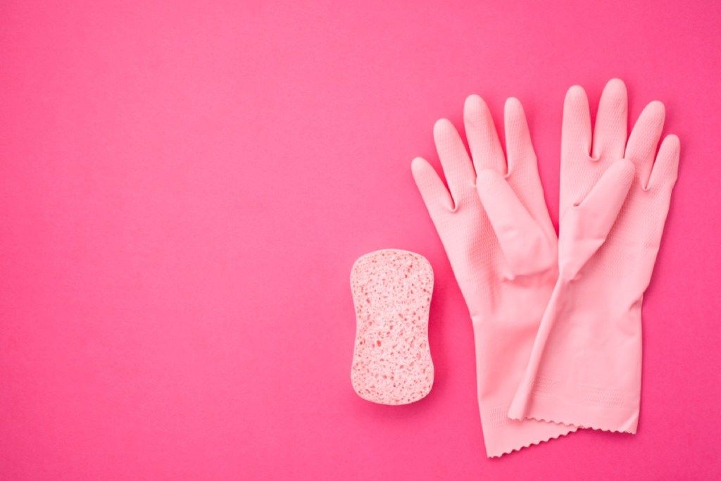roza rokavice za posodo, kako pogosto bi morali zamenjati čistila