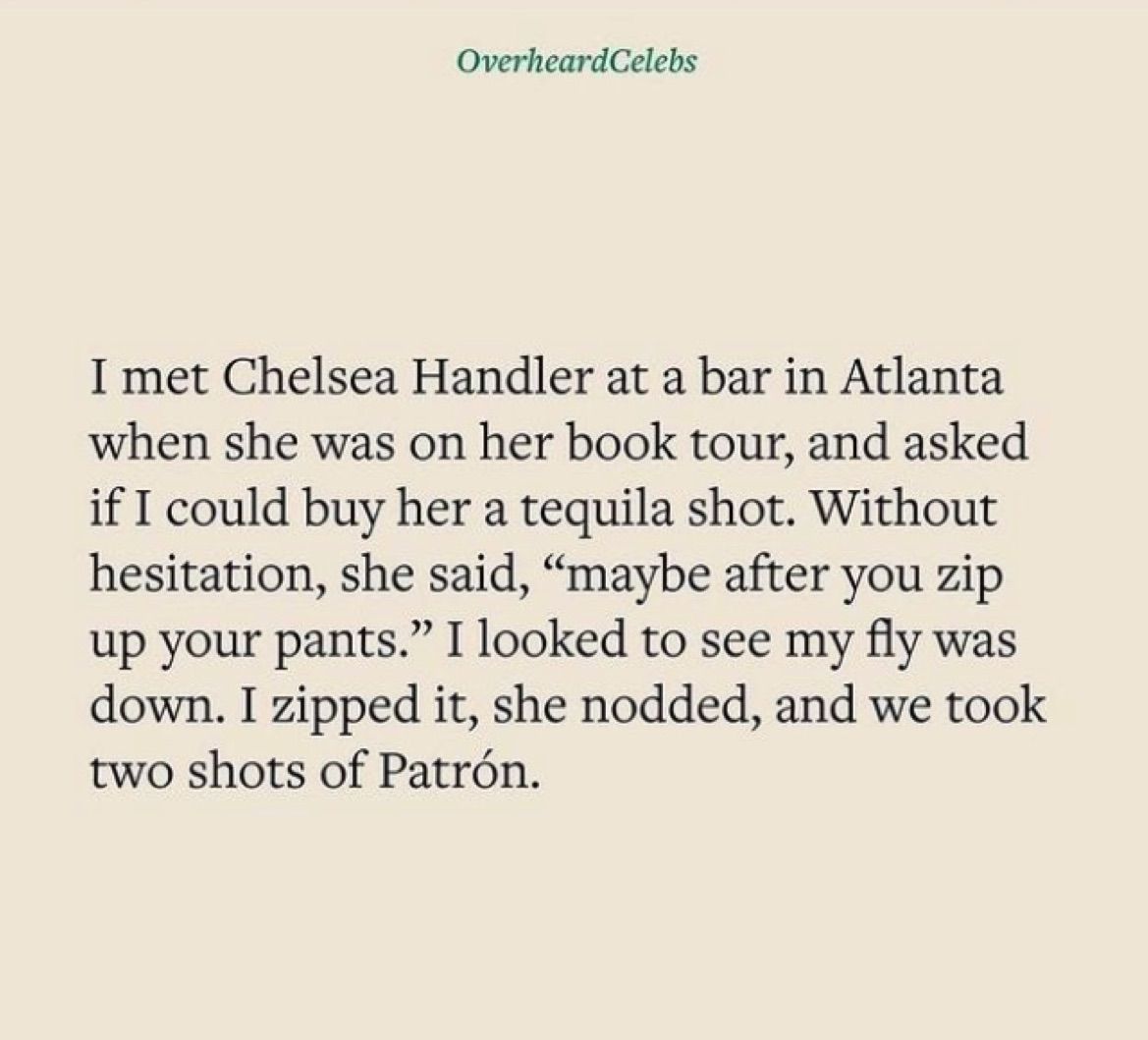 Es va escoltar la història del Chelsea Handler de Celebs