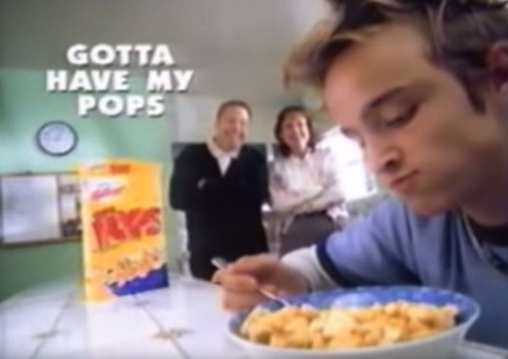 Aaronas Paulas „Corn Pops“ reklamoje