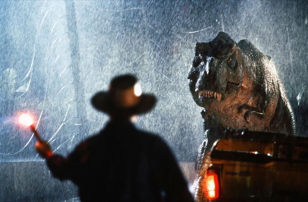 t-rex in Jurassic Park