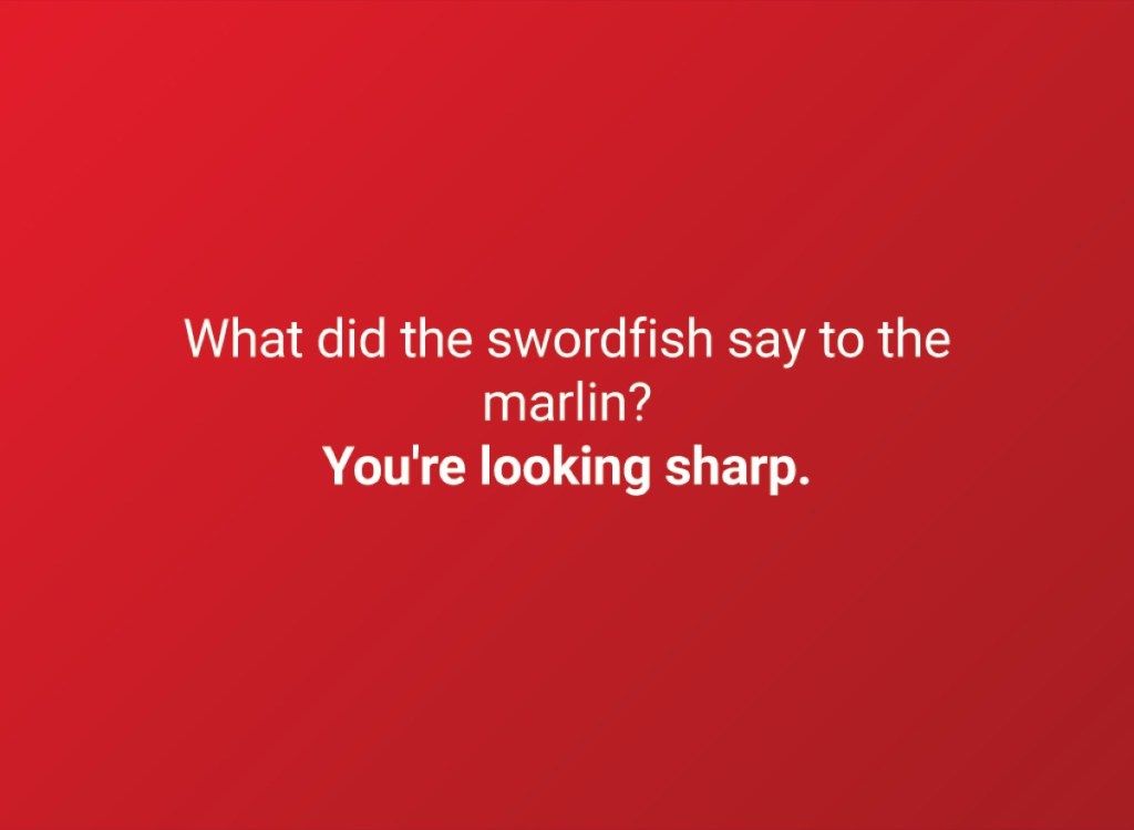 Mitä miekkakala sanoi marlinille? Sinä