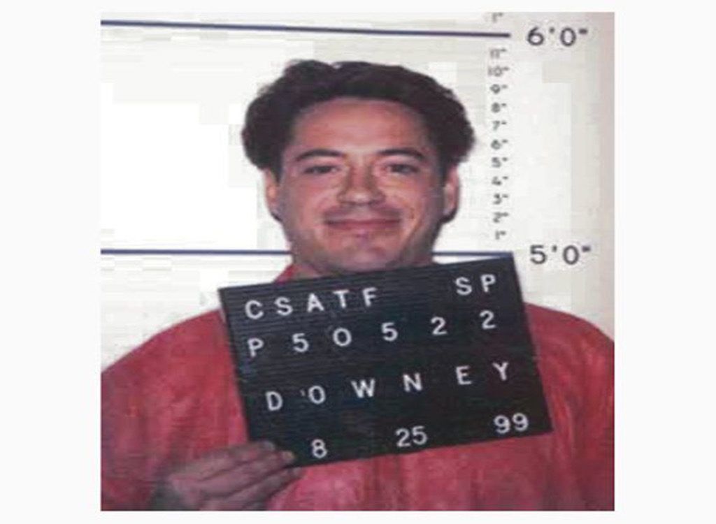 Robert Downey Jr vtipné celebrity mugshots