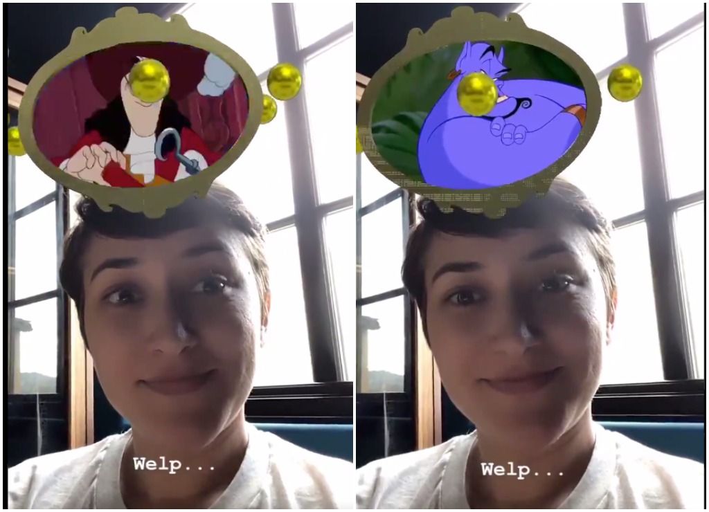 Zelda Williams Got the Genie trên Instagram's Disney Character Filter