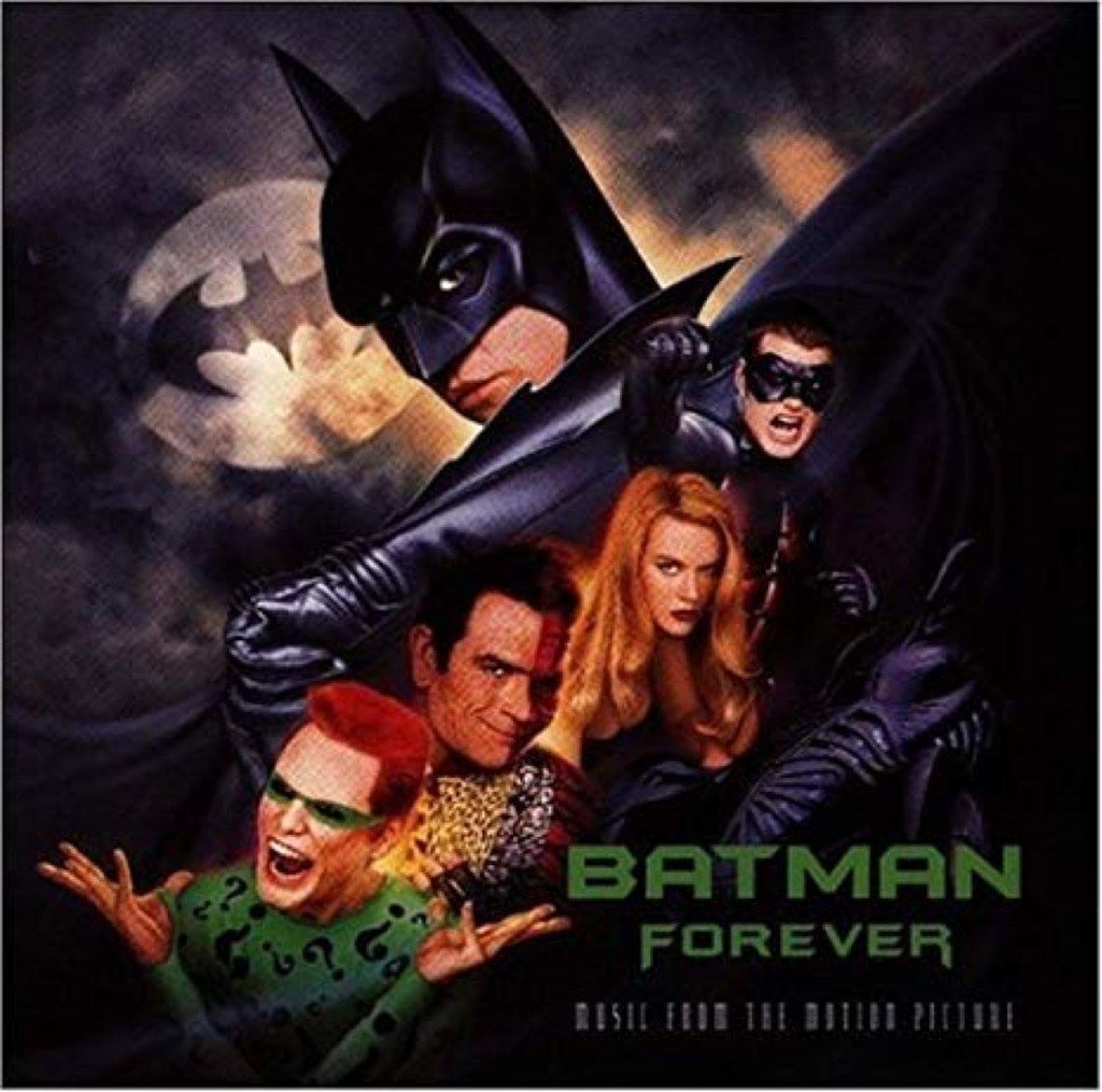 coperta albumului pentru coloana sonoră a filmului Batman forever