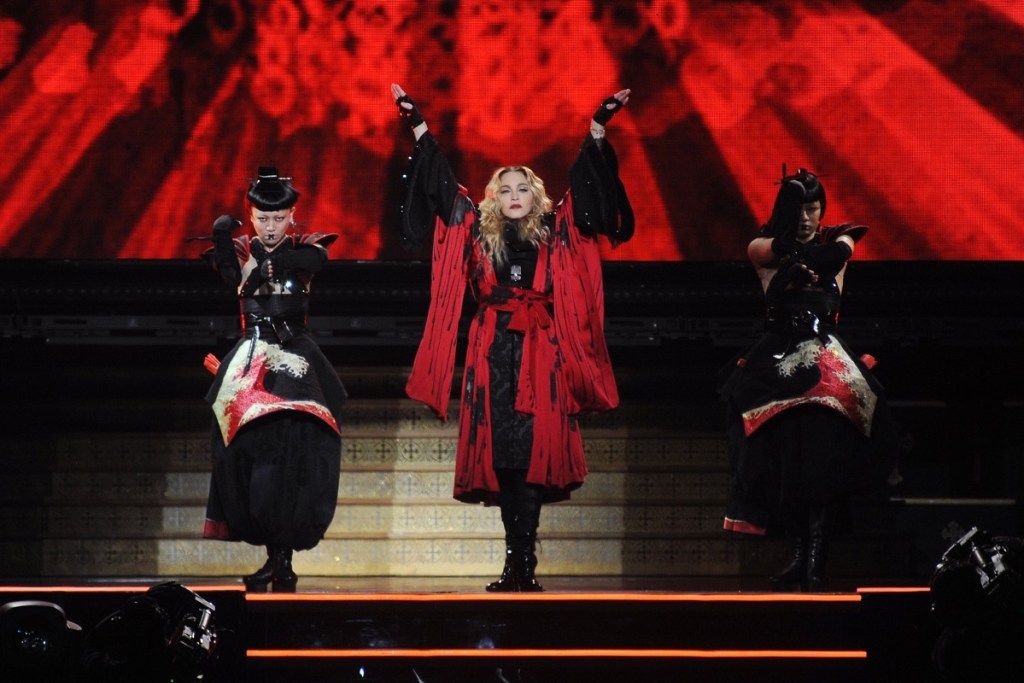 Madonna sur scène à Prague