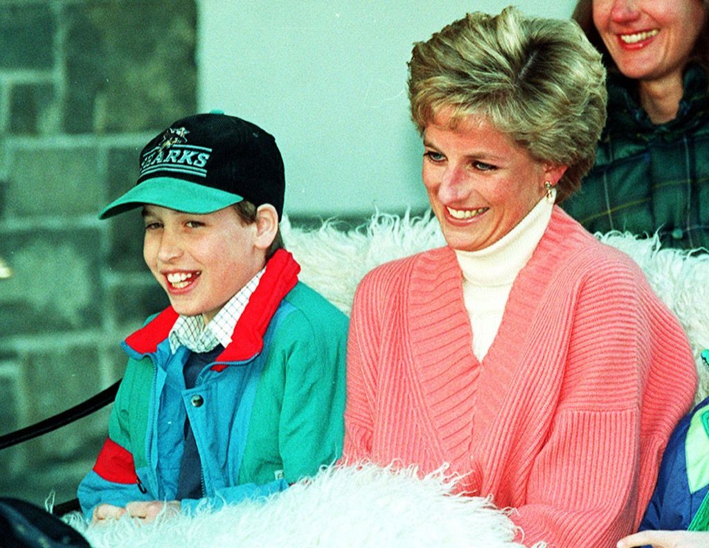 Ung prins William og prinsesse Diana