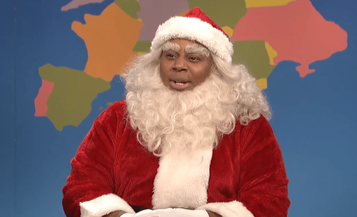 Kenan Thompson como Papai Noel no SNL