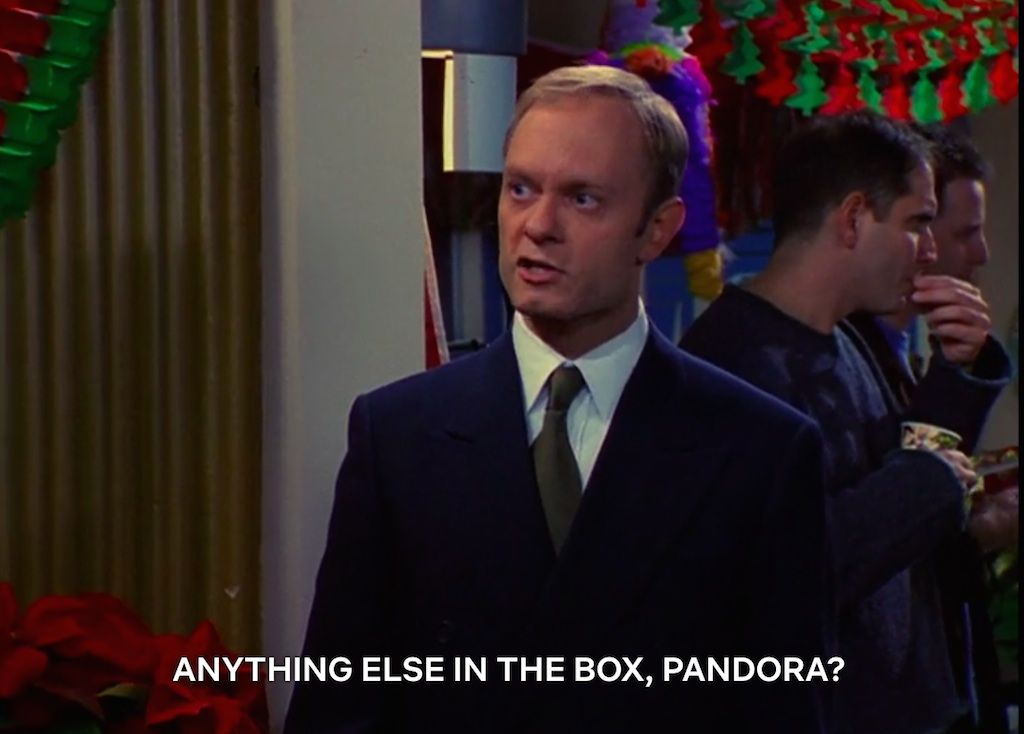 kutudaki herhangi bir şey, pandora daha frasier