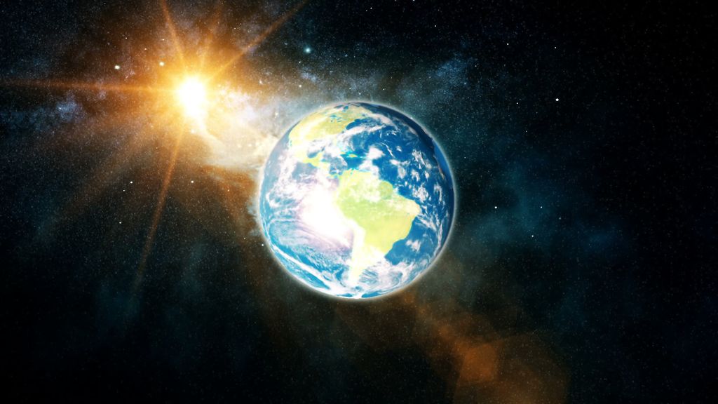 Planeta Terra com Sol Planeta Terra Fatos