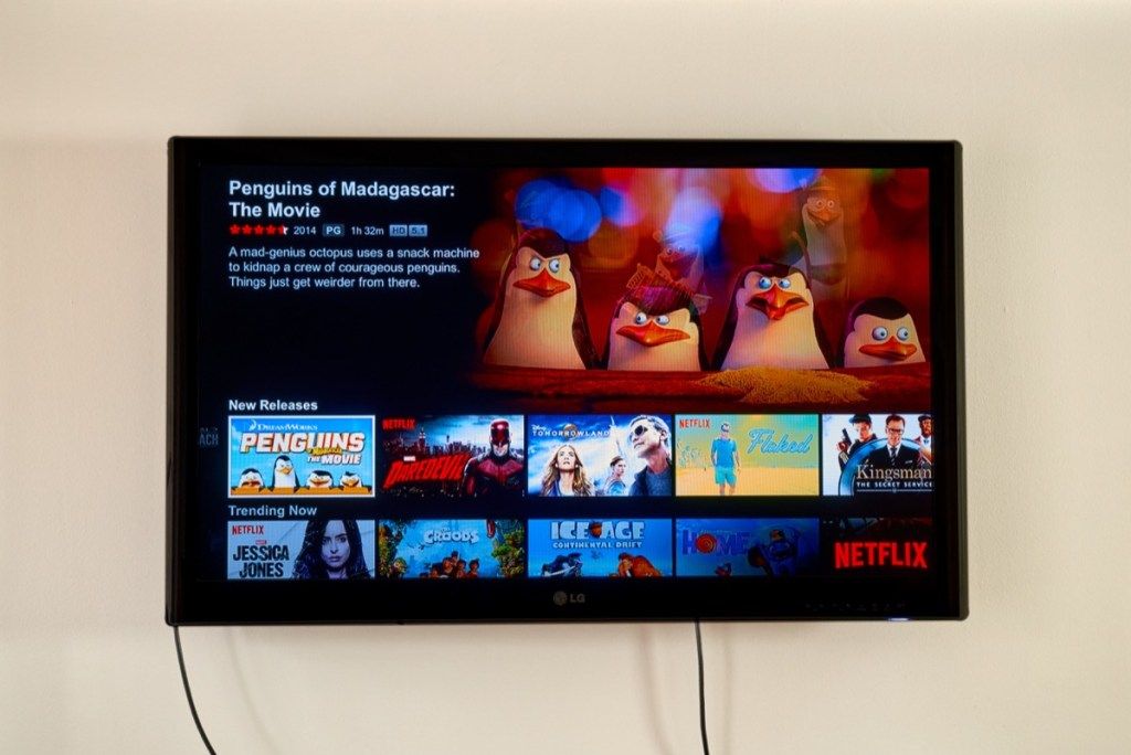 Netflix-skærm på tv, beskrivelse til film, Netflix-hemmeligheder