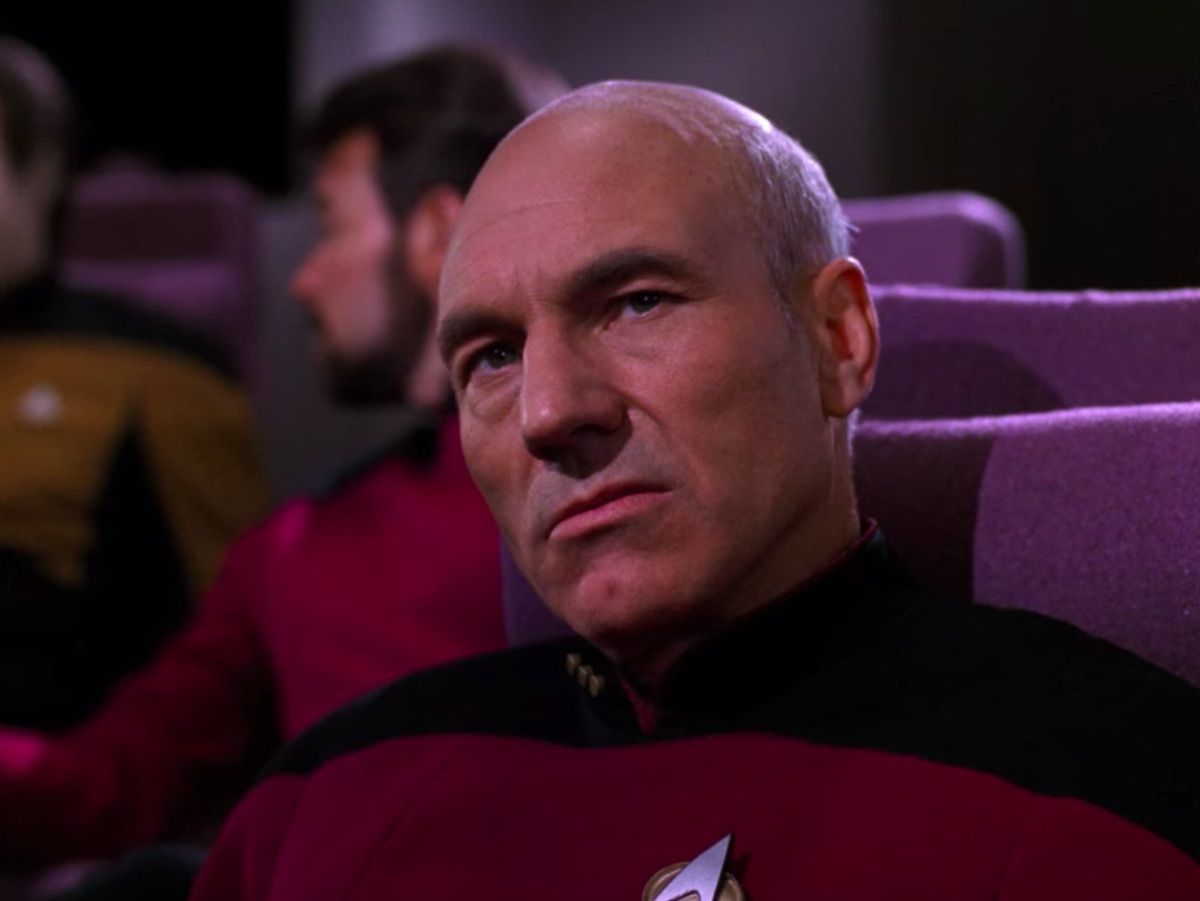 Ο Patrick Stewart στο Star Trek: The Next Generation