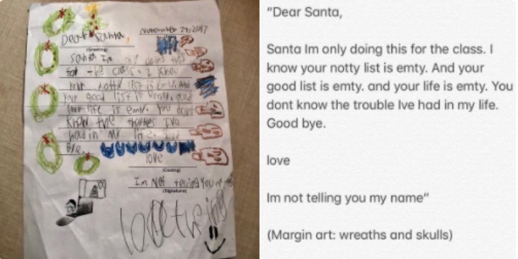brieven aan santa viral