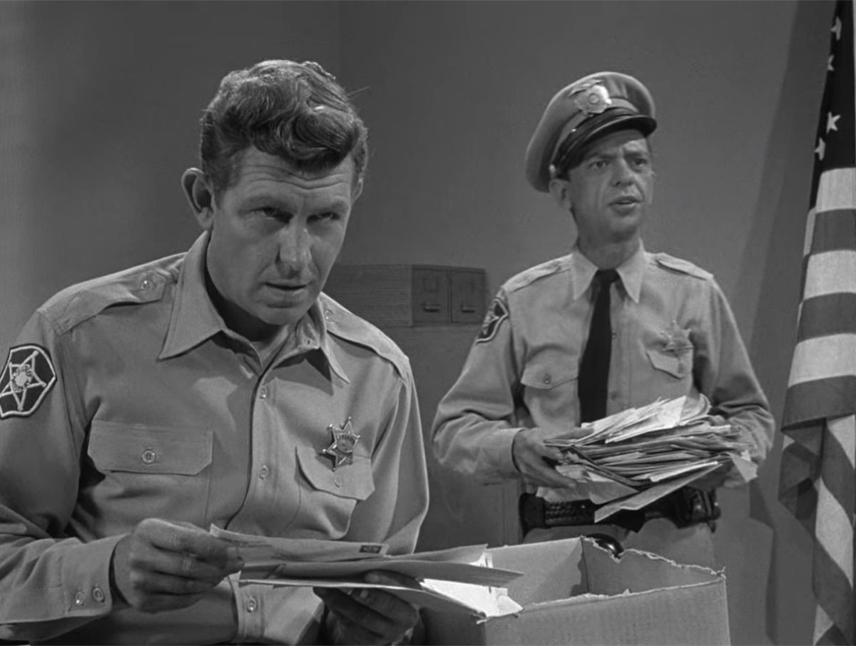 Andy Griffith y Don Knotts en The Andy Griffith Show