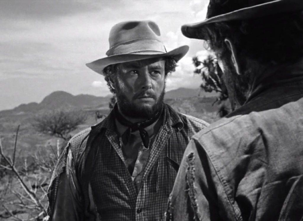 Humphrey Bogart ja Tim Holt teoksessa Sierra Madren aarre (1948)