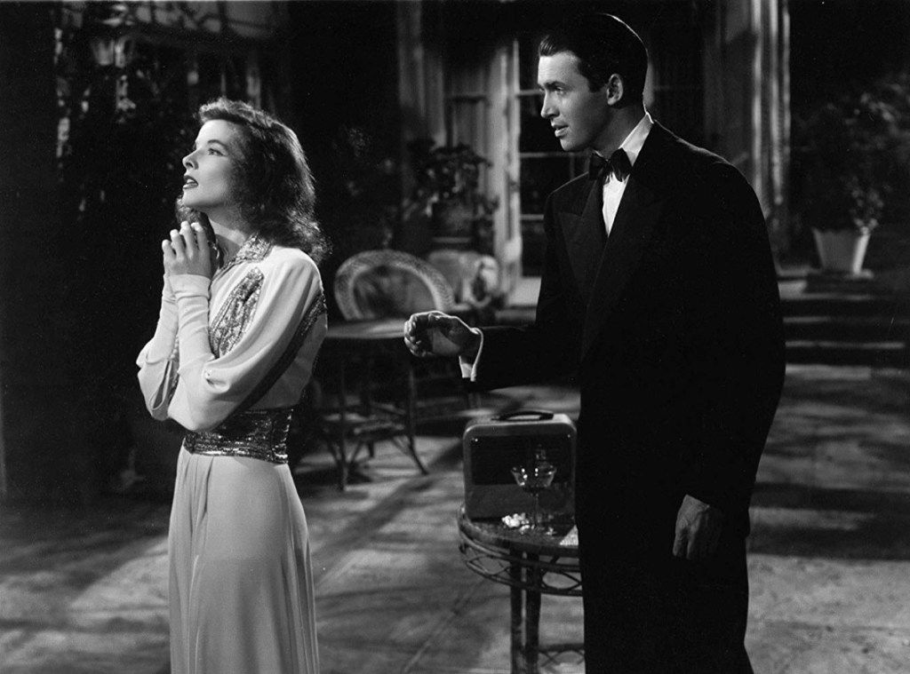 Katharine Hepburn ja James Stewart elokuvassa The Philadelphia Story (1940)