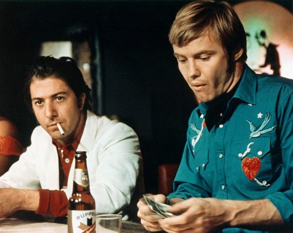 Dustin Hoffman ja Jon Voight Midnight Cowboy -elokuvassa (1969)