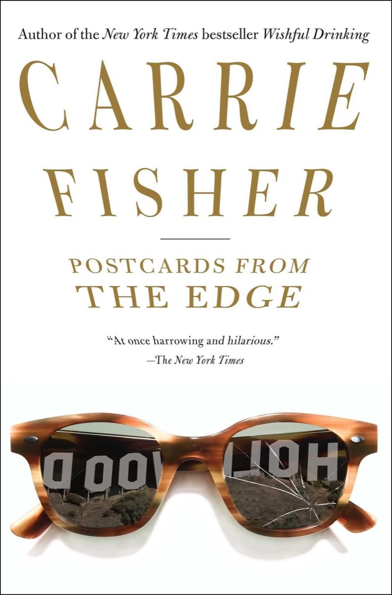 Carrie Fisher pastkartes no malas vāka