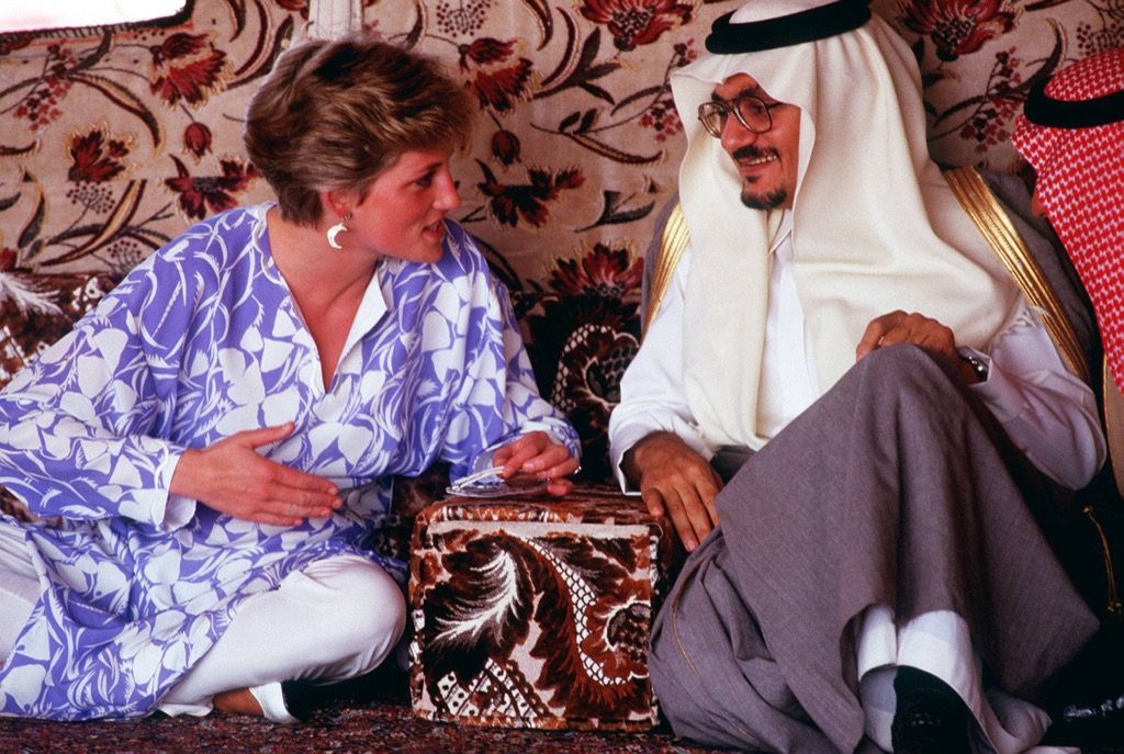 Princesė Diana su Omano sultonu