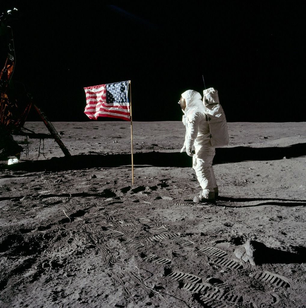 Kuun laskeutuva Buzz Aldrin
