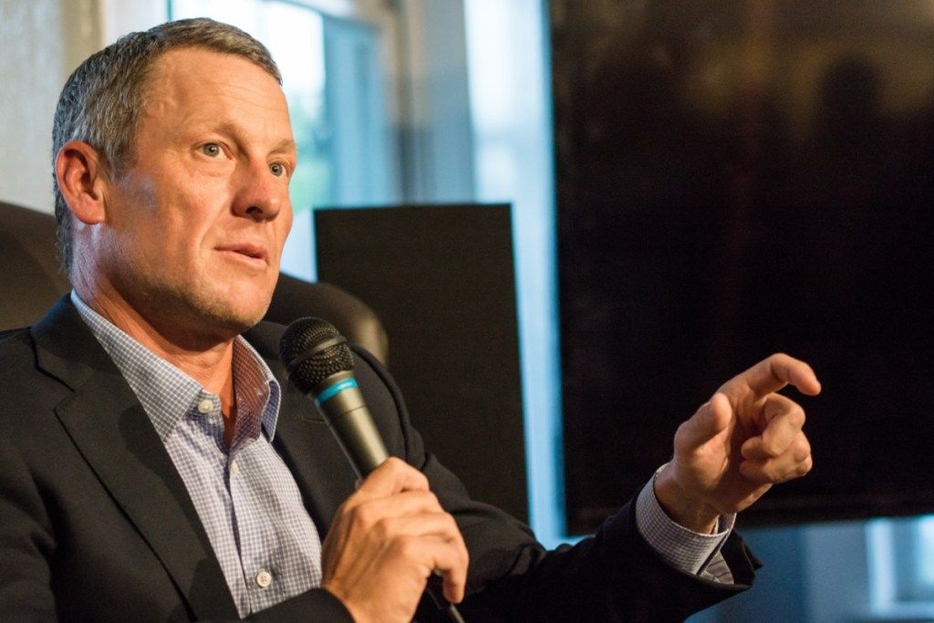Lance Armstrong spricht 2015 an der University of Texas