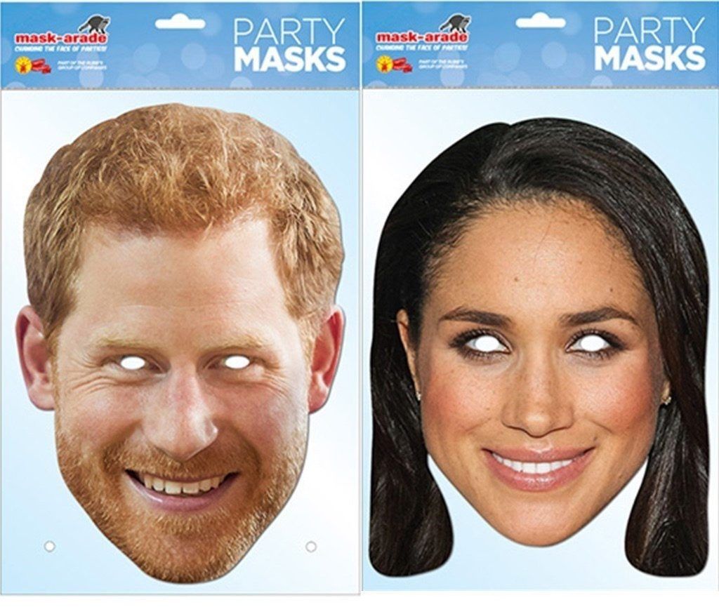 karališkos šeimos veido kaukės „Crazy Wedding Memorabilia“