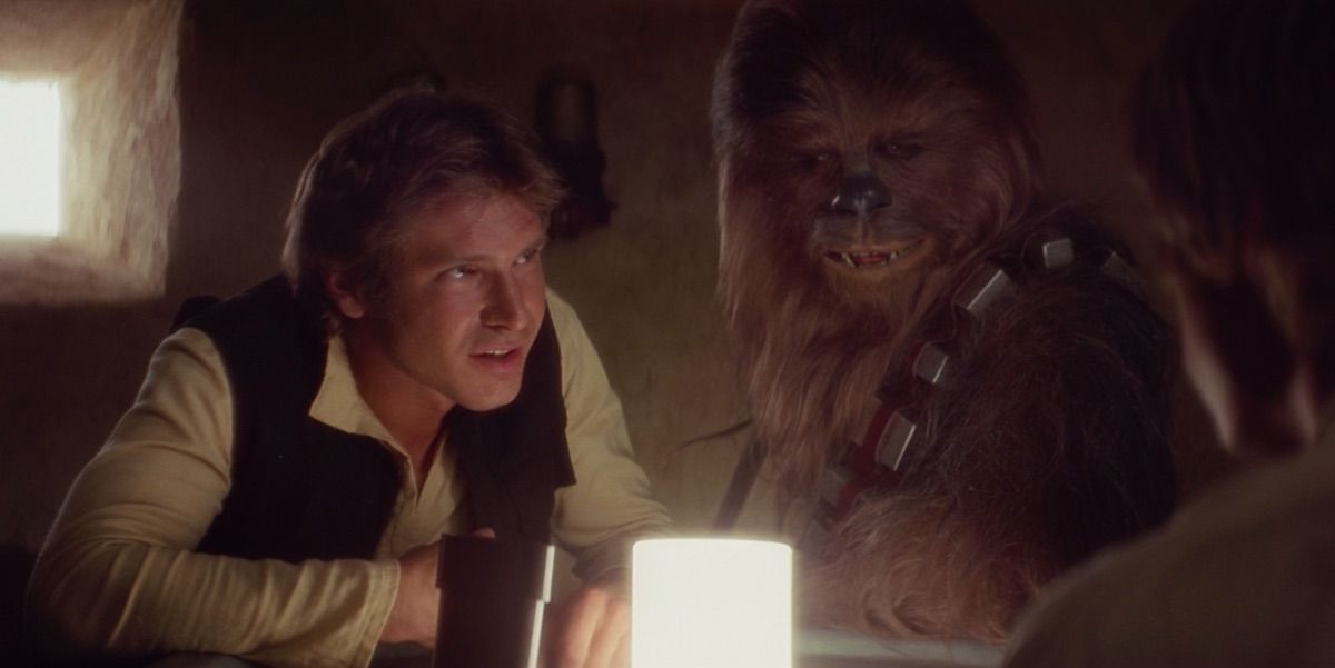 Han Solo y Chewbacca en Una nueva esperanza