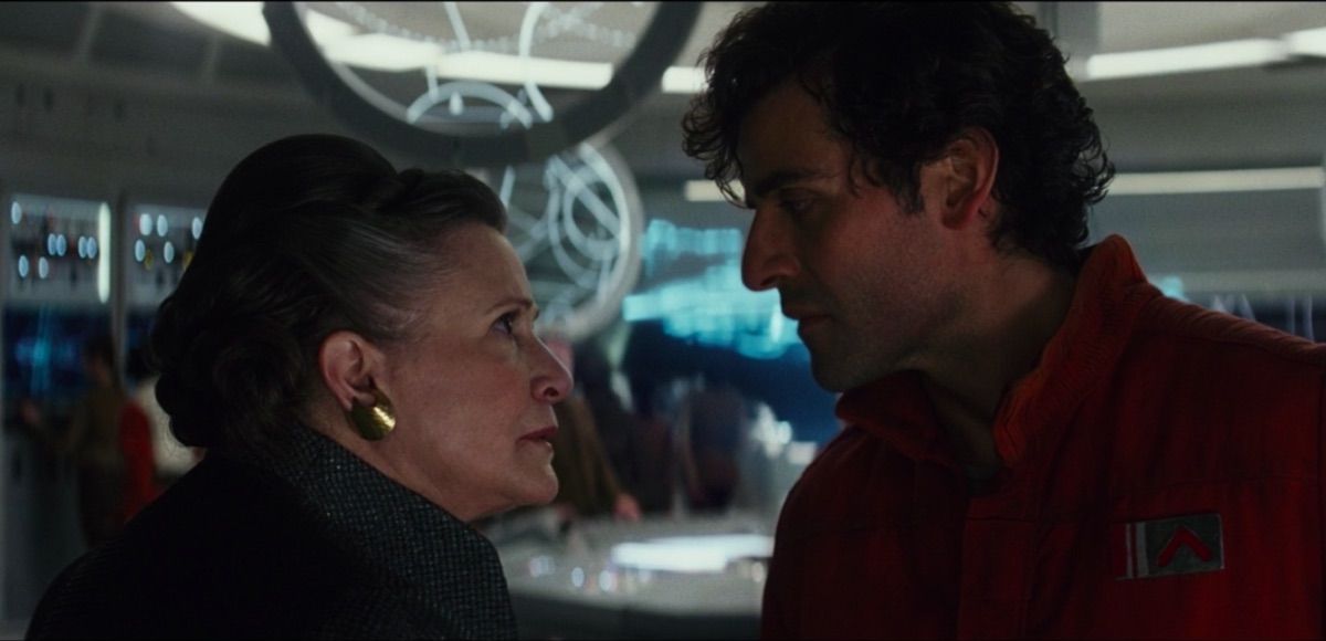 Leia และ Poe ใน The Last Jedi