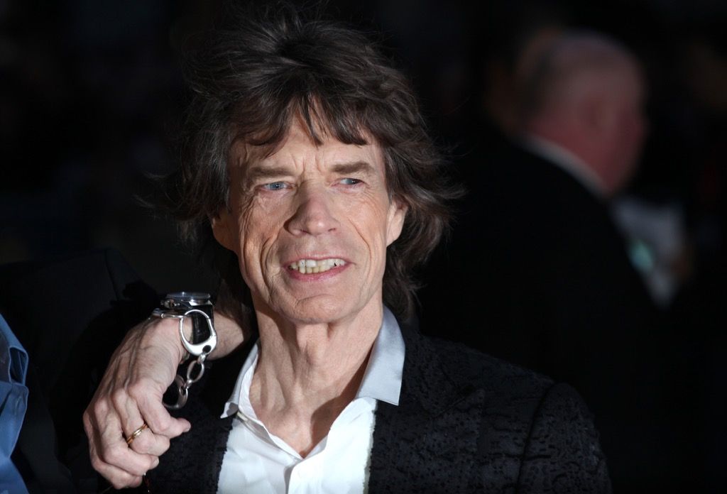 Mick Jagger Rolling Stones com mais de 50 anos, avós celebridades