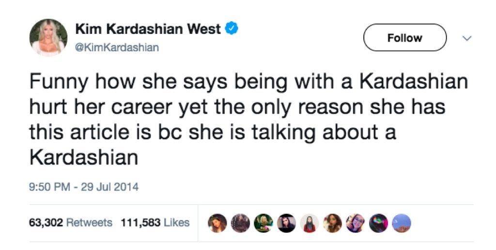 Kim Kardashian goveđi tweet