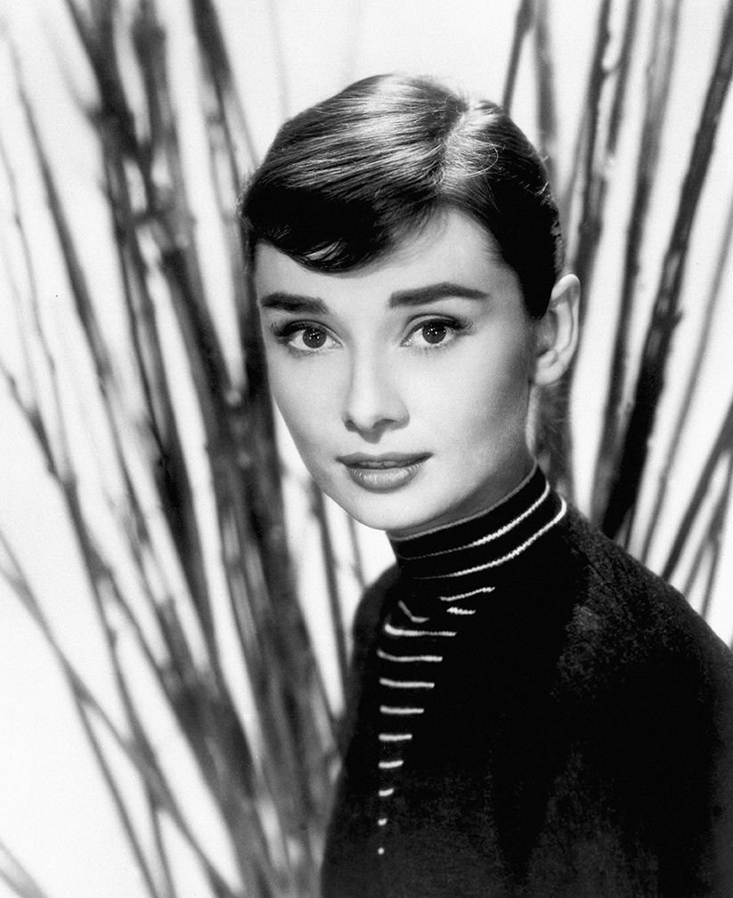 Icone femminili del ritratto di Audrey Hepburn