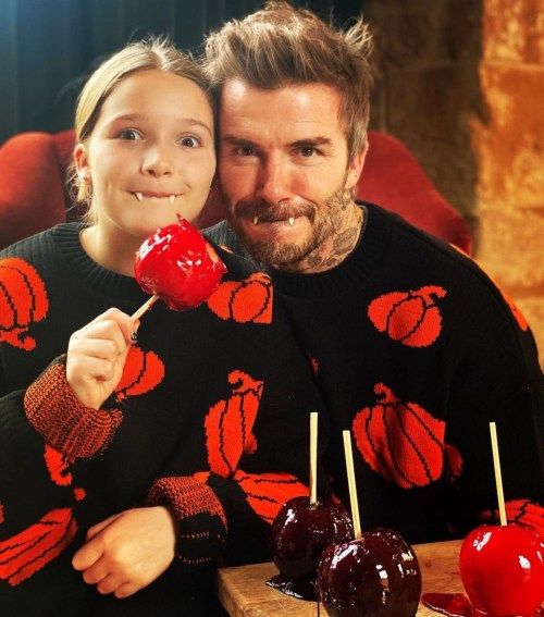 David Beckham e Harper Halloween
