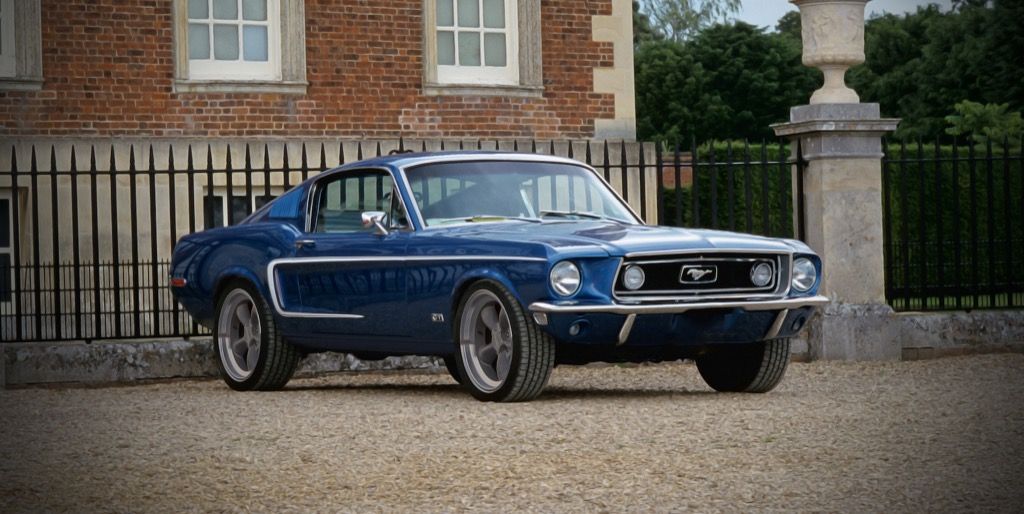 restaurerade Ford Mustang