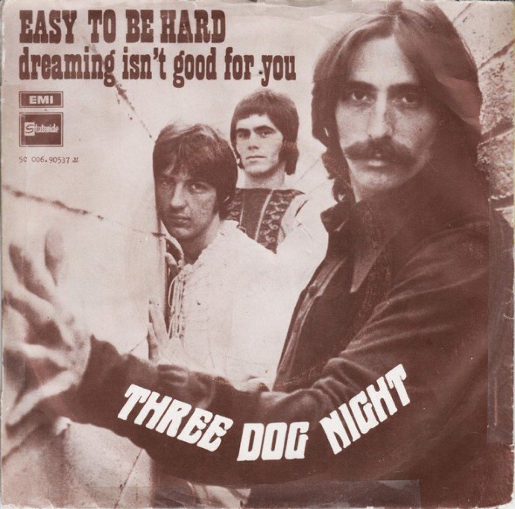 helppo olla kova kolmen koiran yön single cover, 1969 kappaletta
