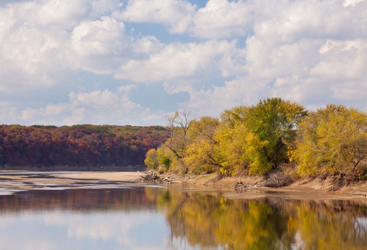 Reka Des Moines, državni park Lacey-Keosauqua, okrožje Van Buren, Iowa