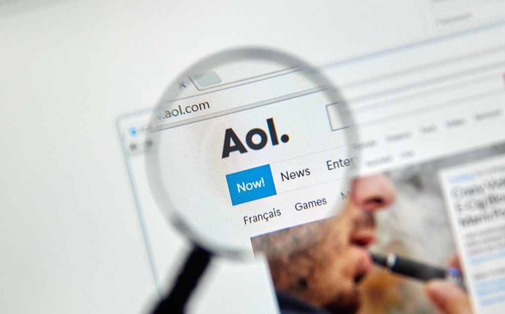 AOL-login-skærm, ting, som kun børn fra 90