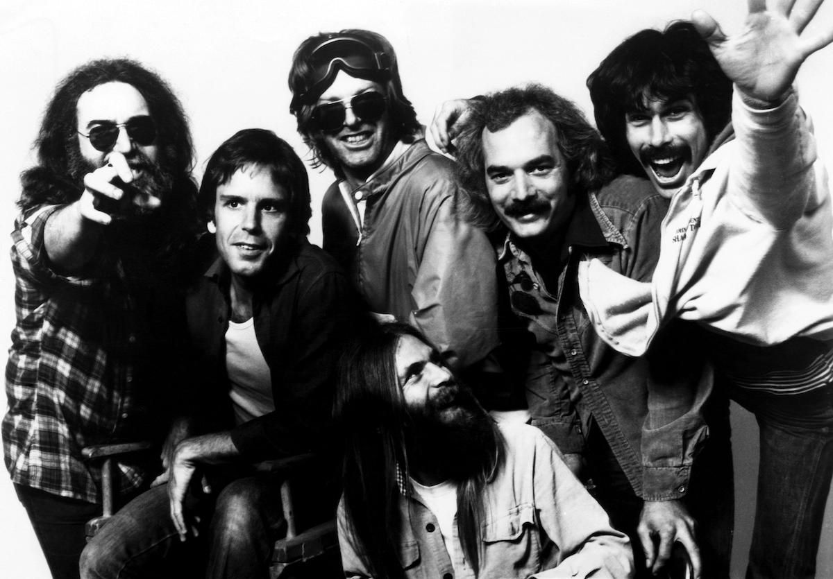 Grateful Dead: Jerry Garcia, Bob Weir, Phill Lesh, Brent Myland, Bill Kreutzmann, Mickey Hart 1980-luvun alussa