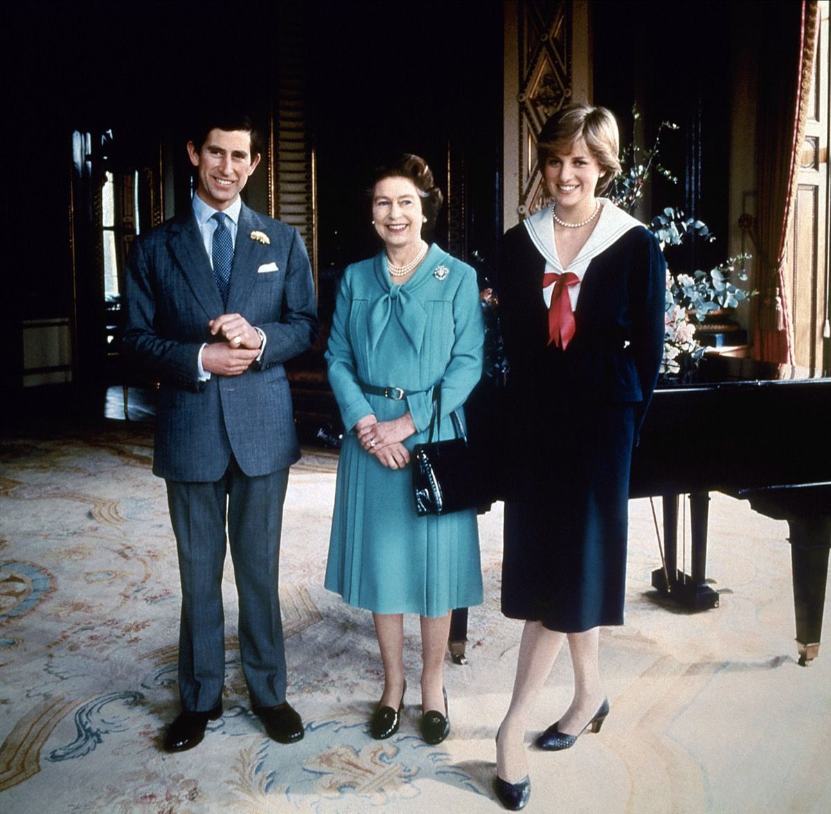 Princ Charles, kraljica Elizabeta, princesa Diana