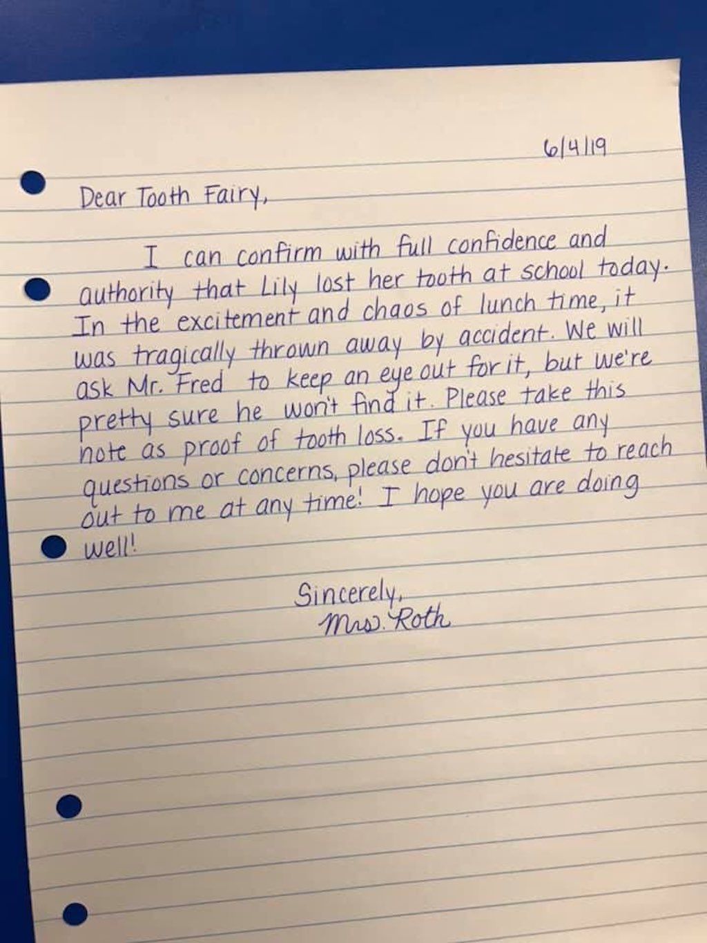 To učiteljevo pismo zobni vili v imenu prvošolca vas bo nasmejalo
