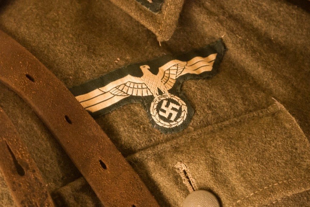Artimas vokiškos uniformos iš WW2, selektyvus fokusavimas